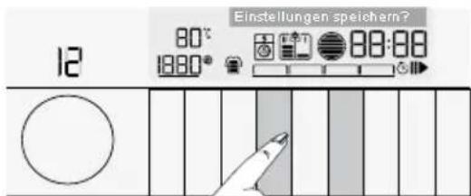 12 80° 18:00 Einstellungen speichern? 88:00 ○