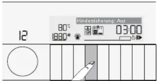 Kindersicherung: Aus 12 80° 1880° 03:00