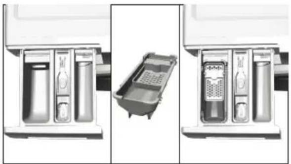 GRUNDIG GWN 57443 C - Bei Flüssigwaschmitteln mit Flüssigwaschmittelbehälter: - 1