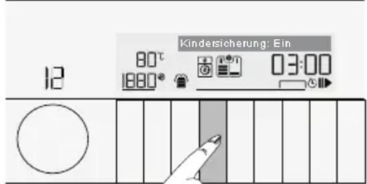 Kindersicherung: Ein 12 80° 18:00 03:00