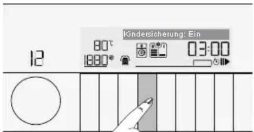 Kindersicherung: Ein 12 80°C 18:00 03:00
