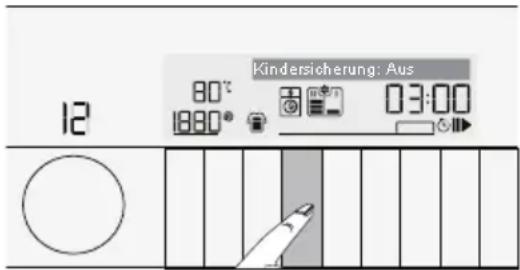 12 80° 1880° Kindersicherung: Aus 03:00