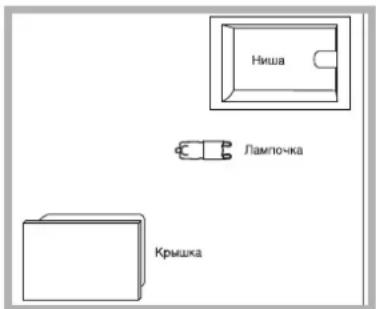 Ниша Лампочка Крышка