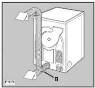 ELECTROLUX EDE401E - Anschluß eines Abluftschlauches - 2