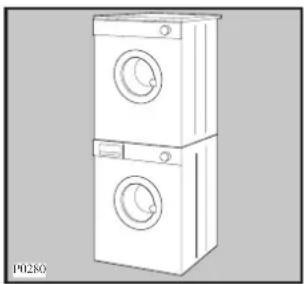 ELECTROLUX EDE401E - Set zur Montage auf der Waschmaschine - 1