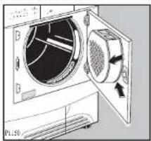 ELECTROLUX EDC5349 - Reinigung des Siebbereichs in der Innentür - 1
