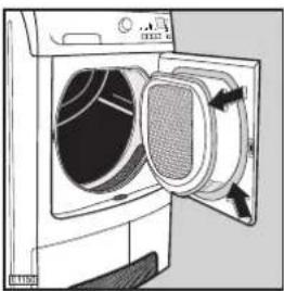 ELECTROLUX EDC67555W - Reinigung des Siebbereichs in der Innentür - 1