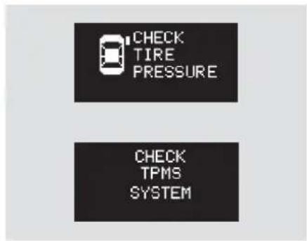 CHECK TIRE PRESSURE CHECK TPMS SYSTEM