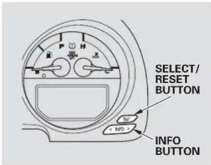 SELECT/ RESET BUTTON INFO BUTTON < INFO >