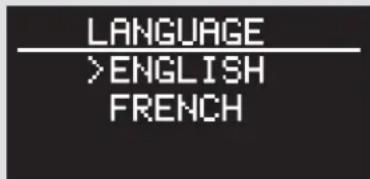 LANGUAGE >ENGLISH FRENCH