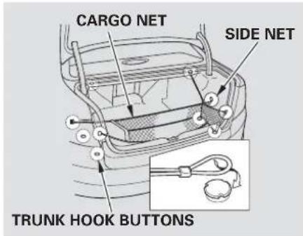 CARGO NET SIDE NET TRUNK HOOK BUTTONS