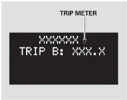 TRIP METER XXXXXX TRIP B: XXX.X