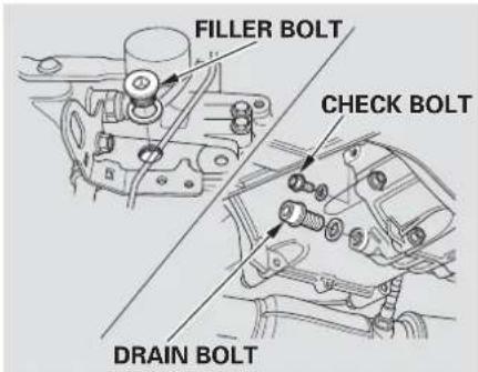 FILLER BOLT CHECK BOLT DRAIN BOLT