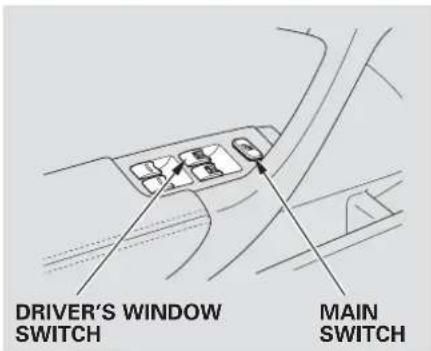 DRIVER'S WINDOW SWITCH MAIN SWITCH