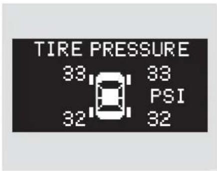 TIRE PRESSURE 33 33 PSI 32 32