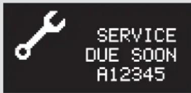 SERVICE DUE SOON A12345