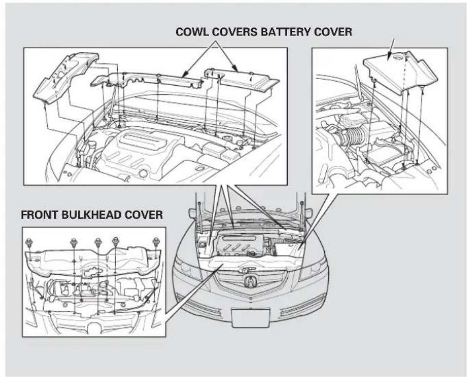 COWL COVERS BATTERY COVER FRONT BULKHEAD COVER