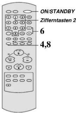 ON/STANDBY Zifferntasten 2 6 4,8