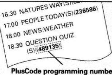 16.30 NATURES WAY(S)(86) 17.00 PEOPLE TODAY(S)(236586) 18.00 NEWS;WEATHER 18.30 QUESTION QUIZ (S)(489135) PlusCode programming numbe