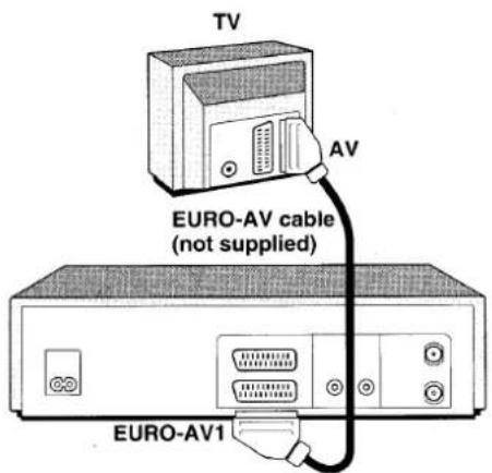 TV AV EURO-AV cable (not supplied) EURO-AV1