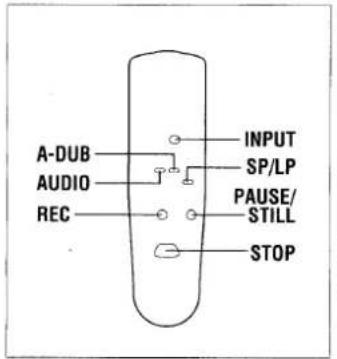 A-DUB AUDIO REC INPUT SP/LP PAUSE/ STILL STOP