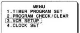 SANYO VHR-797EV - Function setup - 1