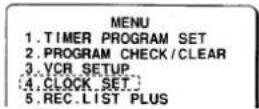 SANYO VHR-797EV - Manual clock adjustment - 1