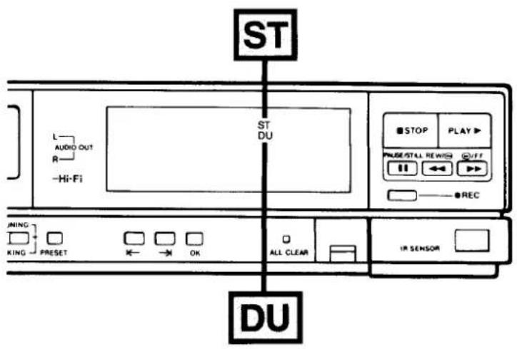 ST AUDIO OUT R -Hi-Fi ST DU STOP PLAY PAGE/STALL REVIEW OFF REC JING KING PRESET ALL CLEAR IR SENSOR DU