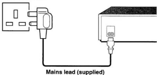 Mains lead (supplied)