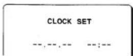 SANYO VHR-768 - SETUP4 CLOCK SETTING - 1