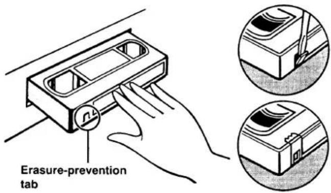 Erasure-prevention tab