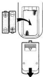Diagram showing a battery connected to a device with an arrow indicating rotation or change, and a downward arrow pointing to the device.