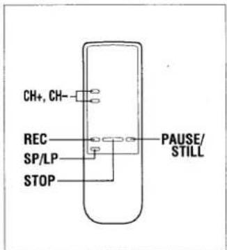 CH+, CH- REC SP/LP STOP PAUSE/ STILL
