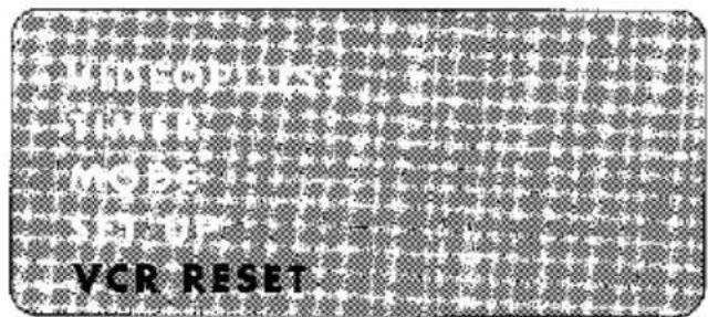 VCR RESET
