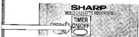 SHARP VIDEO CASSETTE RECORDED TIMER ON/OFF