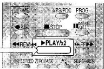 TIME VPS/POC PROG REQ STOP PAUGE STK REW PLAY/x2 FT TAPESTED ZERO BACK SWI-SPRING