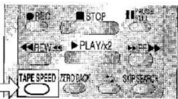REG STOP PLAY/x2 TAPE SPEED ZERO BACK SKIP SEARF