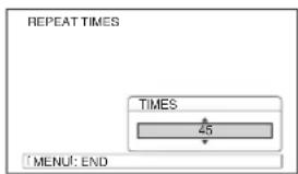 REPEAT TIMES TIMES 45 MENU: END
