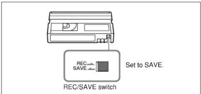 P2 REC SAVE Set to SAVE. REC/SAVE switch
