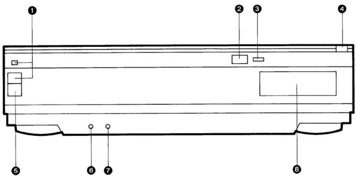 Technical diagram of a device casing with numbered components for identification
