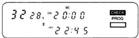 3228.0 CN 20:00 2 OFF 22:45 WE CHECK PROG
