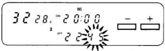 3228. ON 20:00 2 OFF 2245 WE - + - +