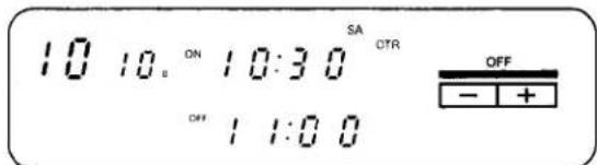 10:10. ON 10:30 SA OTR OFF 1:00 OFF