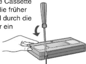 e Cassette die früher durch die er ein
