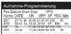 PANASONIC NV-SJ260 - Zum Löschen einer Timer-Programmierung - 1