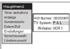 PANASONIC NV-SJ260 - Einstellen des Farbfernsehsystems, das bei der Wiedergabe oder der Aufnahme von einem anderen Gerät benutzt wird - 1