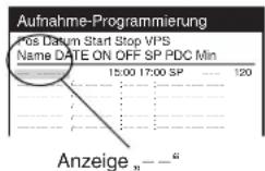 PANASONIC NV-SJ260 - Wenn nach dem Programmieren mit ShowView „—“ unter „Pos/Name“ eingetragen ist - 1
