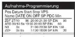 PANASONIC NV-SJ260 - Zum Prüfen der Timer-Programmierung(en) - 1