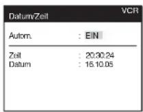 PANASONIC NV-SJ206 - Zum Aktivieren der automatischen Uhrzeit-Korrekturfunktion - 1