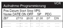 PANASONIC NV-SJ206 - Die Taste OK 34 drücken, um die Programmierung zu beenden. - 1
